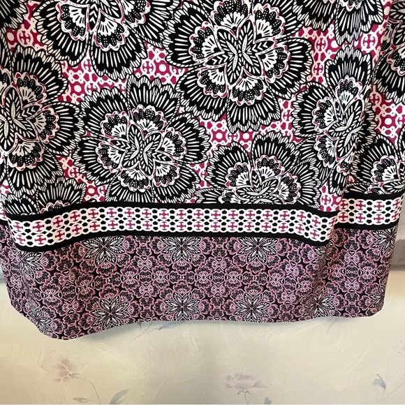 CHICO'S Shift Dress 3 Womens US 16/18 BOHO Paisley Indie‎ Abstract Purple Black - Picture 8 of 12